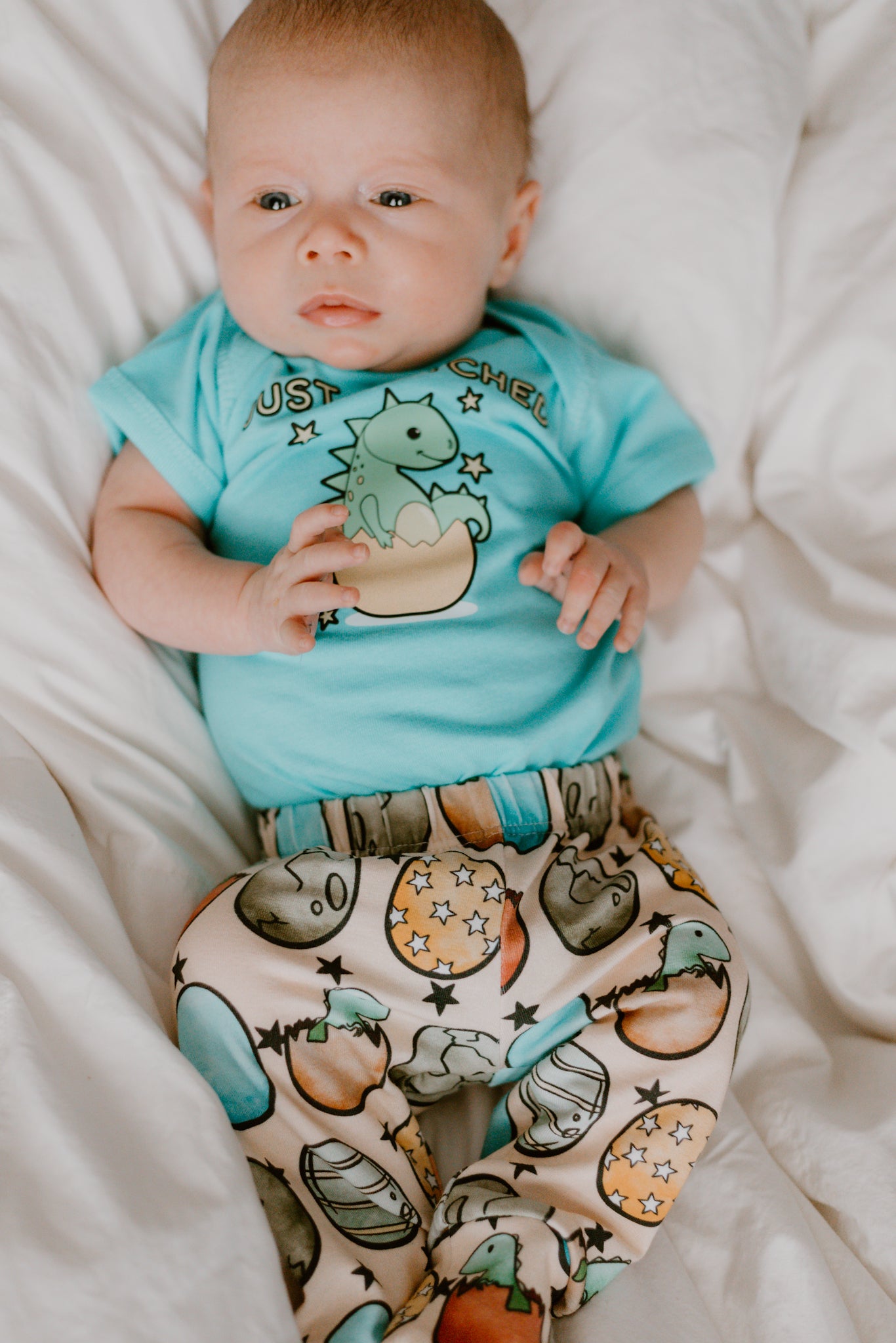 Cuddle Sleep Dream Graphic Tee Easter Dinosaur "Just Hatched" | Bodysuit