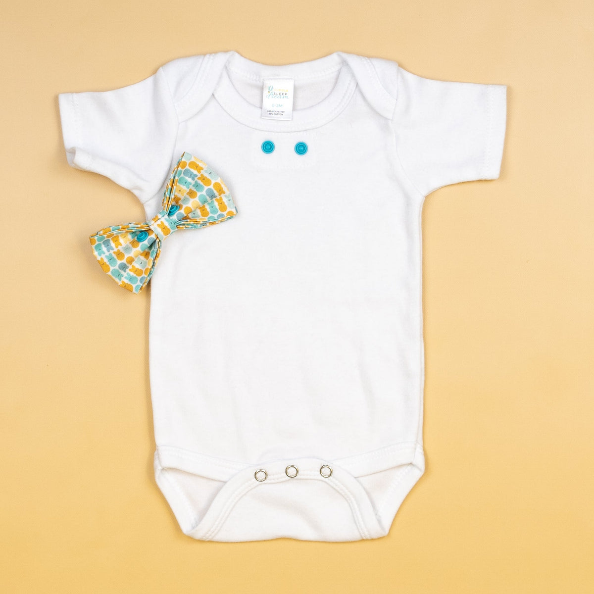 Cuddle Sleep Dream Bowtie Bodysuit Easter Marshmallow Bunny Bowtie Bodysuit