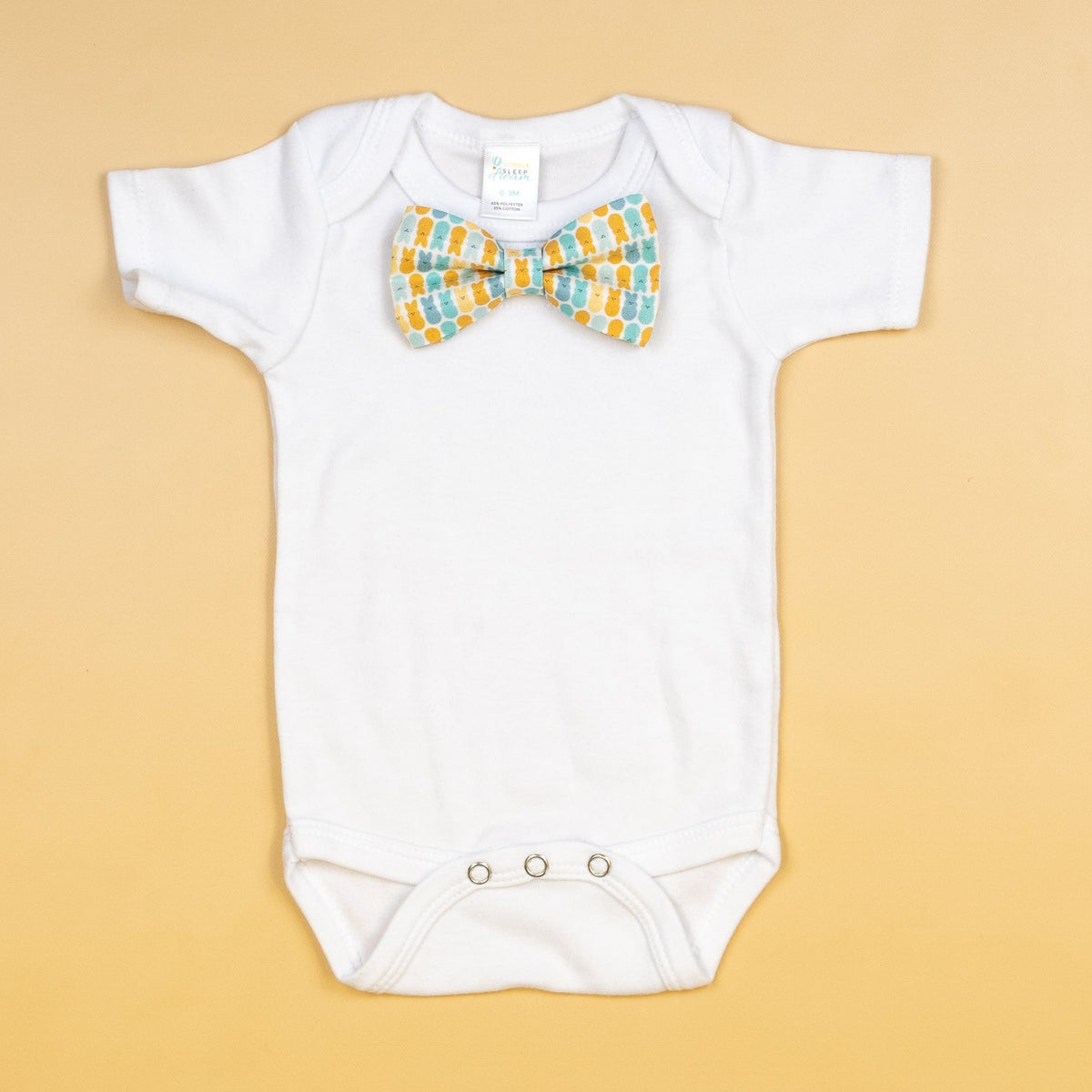 Cuddle Sleep Dream Bowtie Bodysuit Easter Marshmallow Bunny Bowtie Bodysuit