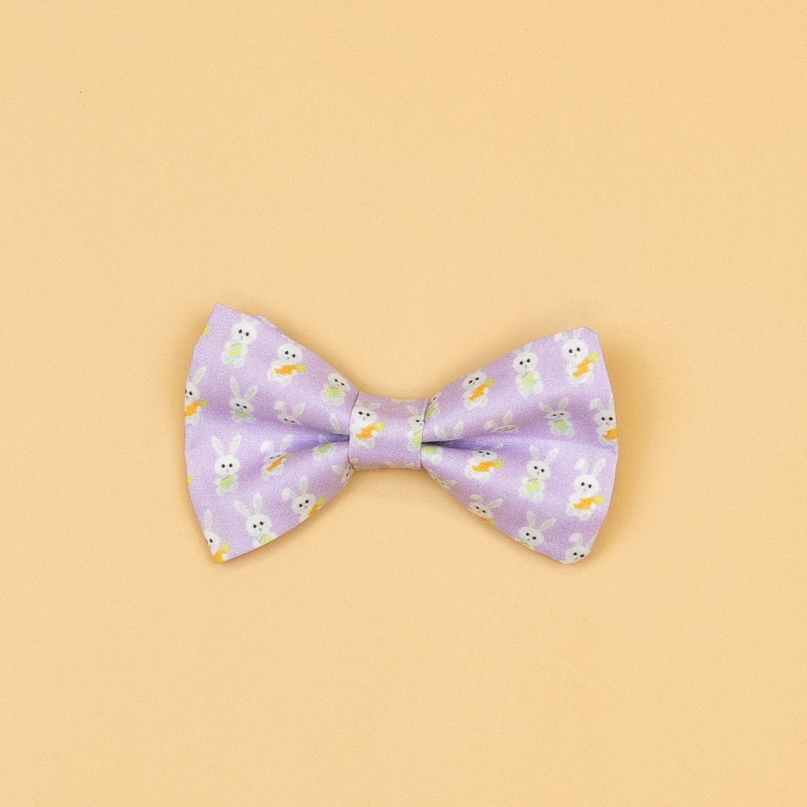 Cuddle Sleep Dream Ties Bunnies on Purple Bow Easter Snap-On Tie