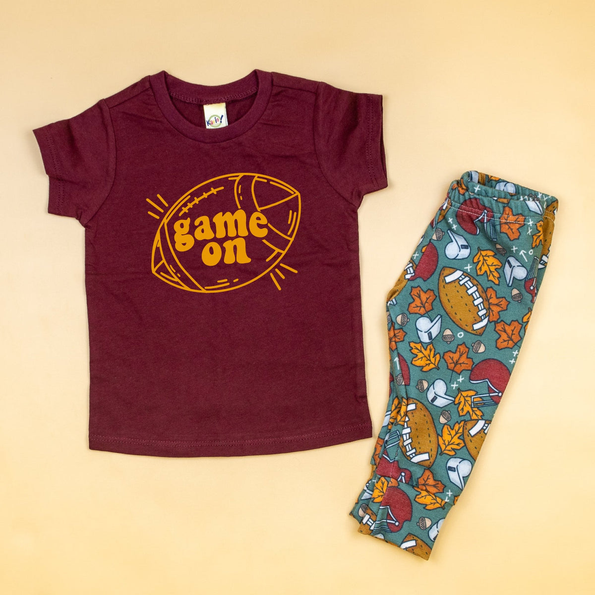 Cuddle Sleep Dream Slim Joggers Fall Football French Terry Slim Joggers