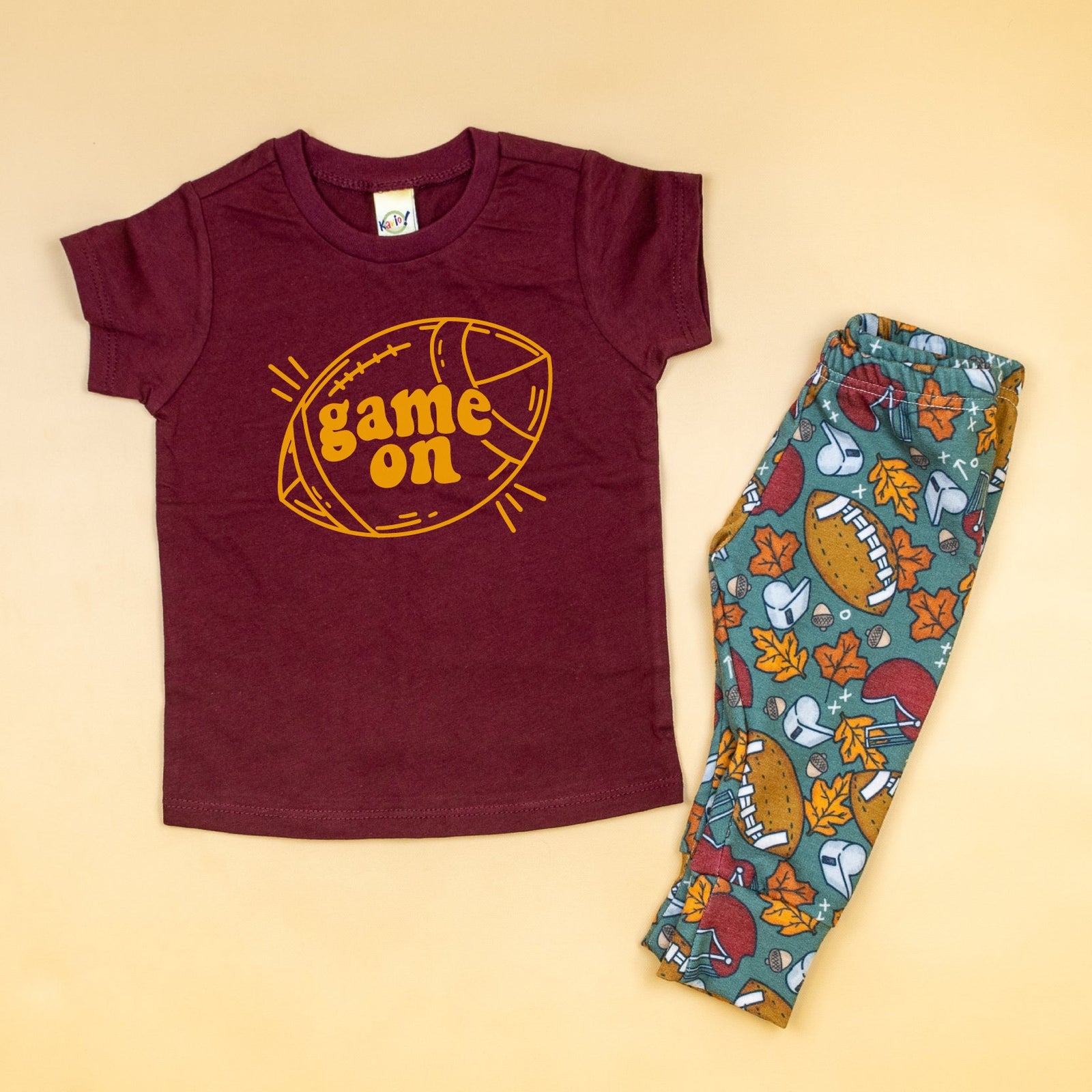 Cuddle Sleep Dream Slim Joggers Fall Football French Terry Slim Joggers