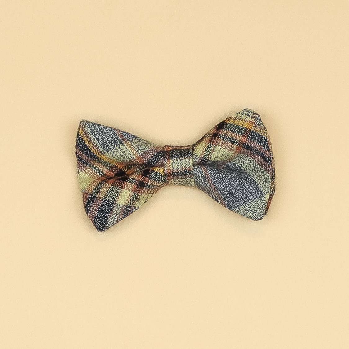 Cuddle Sleep Dream Ties Gray/Rust Plaid Bow Fall Plaid Snap-On Tie