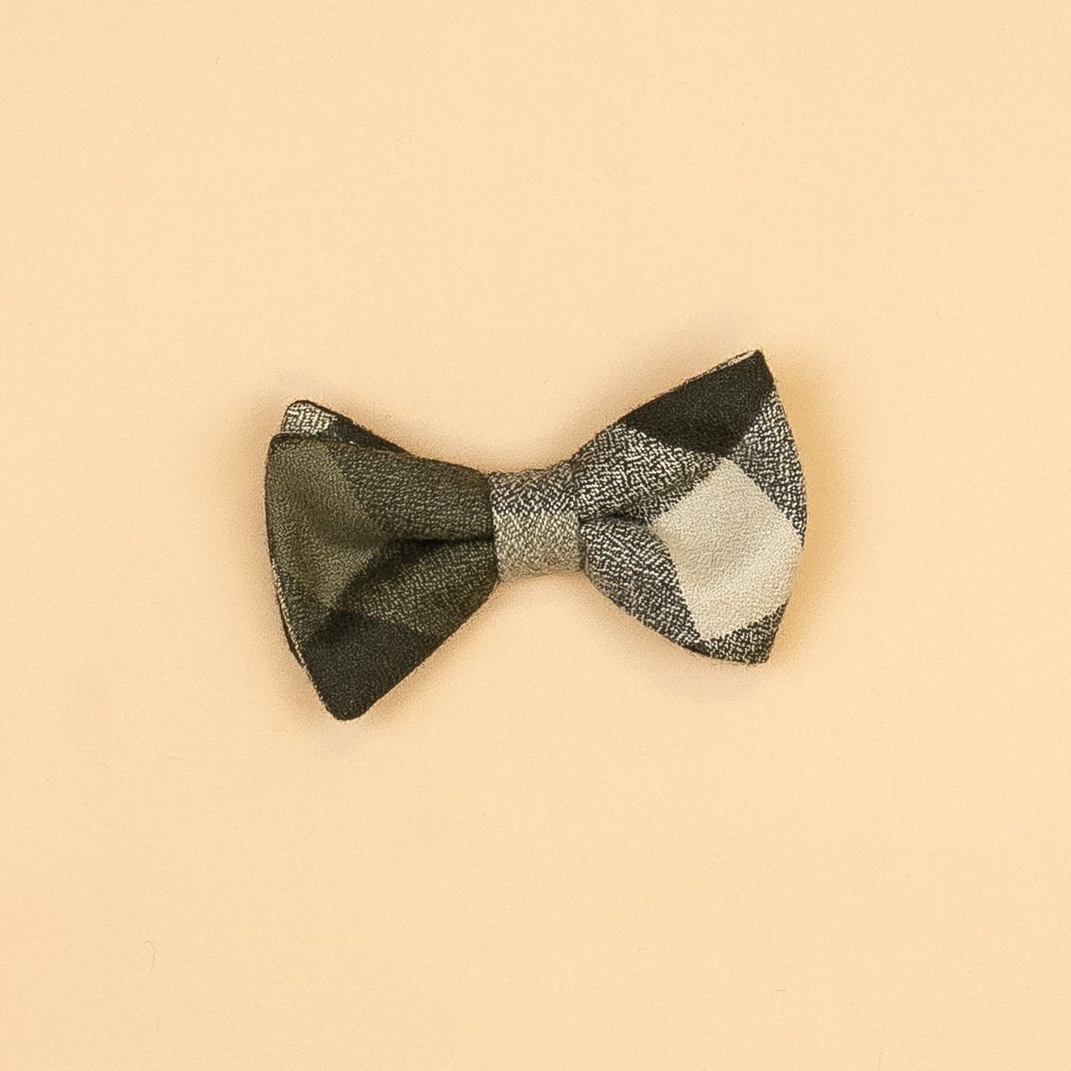 Cuddle Sleep Dream Ties Olive/Brown Plaid Bow Fall Plaid Snap-On Tie