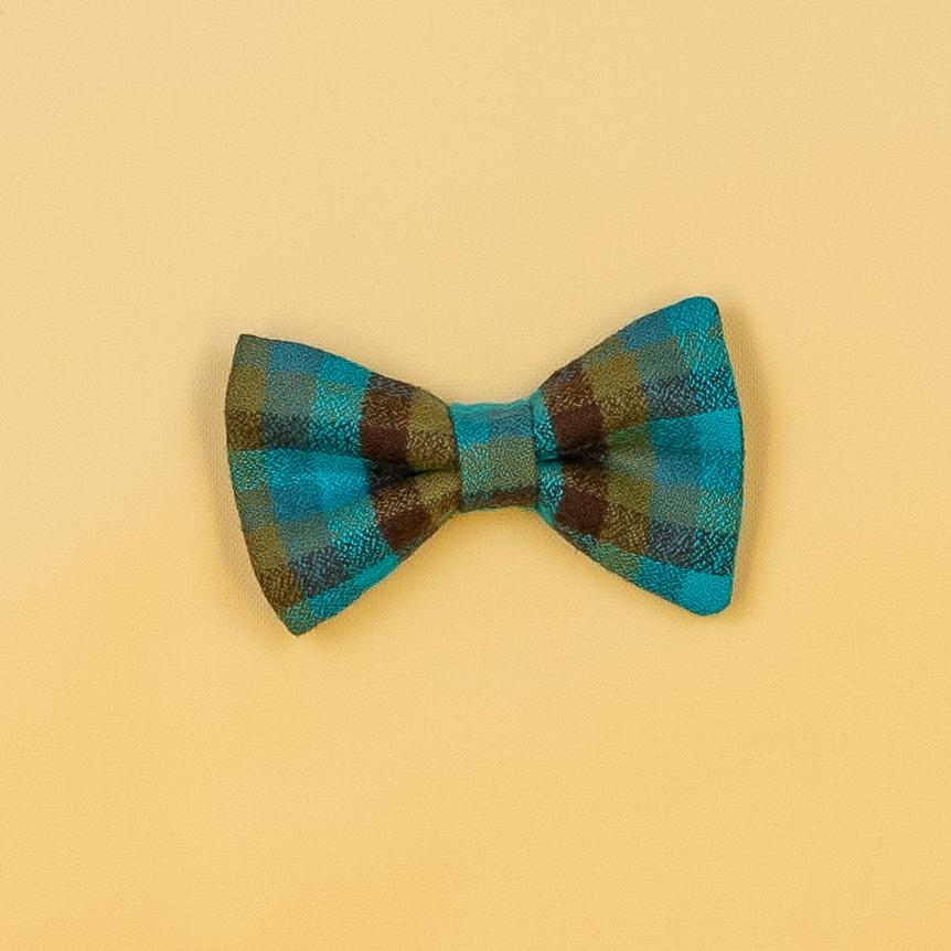 Cuddle Sleep Dream Ties Teal Plaid Fall Plaid Snap-On Tie