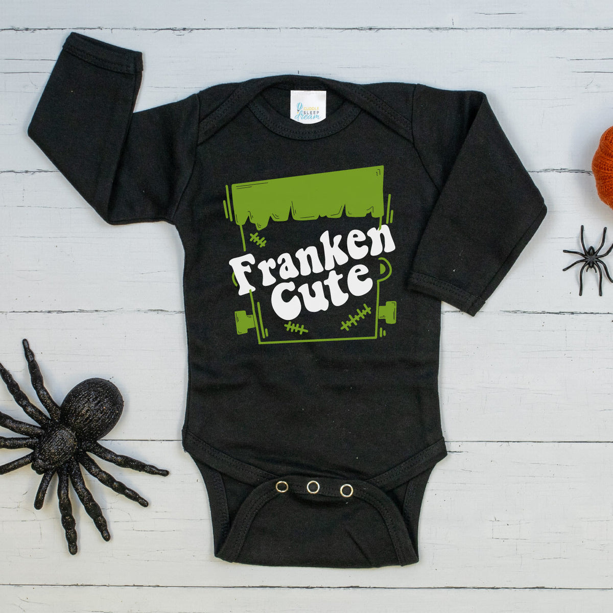 Cuddle Sleep Dream Frankencute | Black Bodysuit
