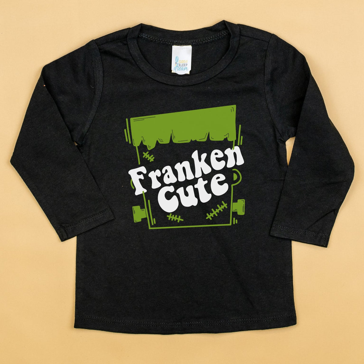 Cuddle Sleep Dream Frankencute | Black Tee