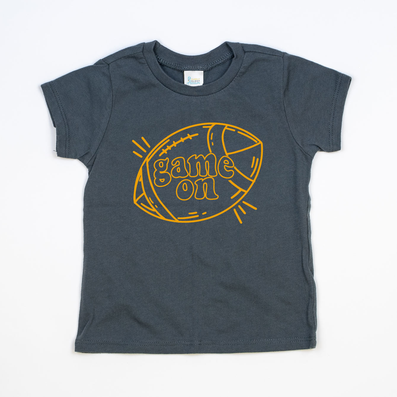 Cuddle Sleep Dream Graphic Tee Game On Football | Slate Gray Tshirt