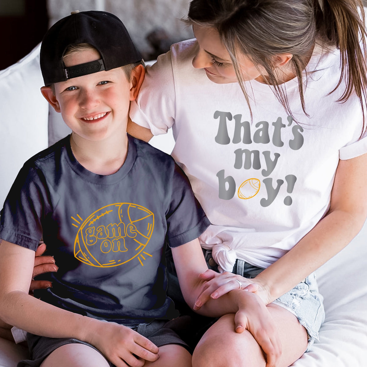 Cuddle Sleep Dream Graphic Tee Game On Football | Slate Gray Tshirt