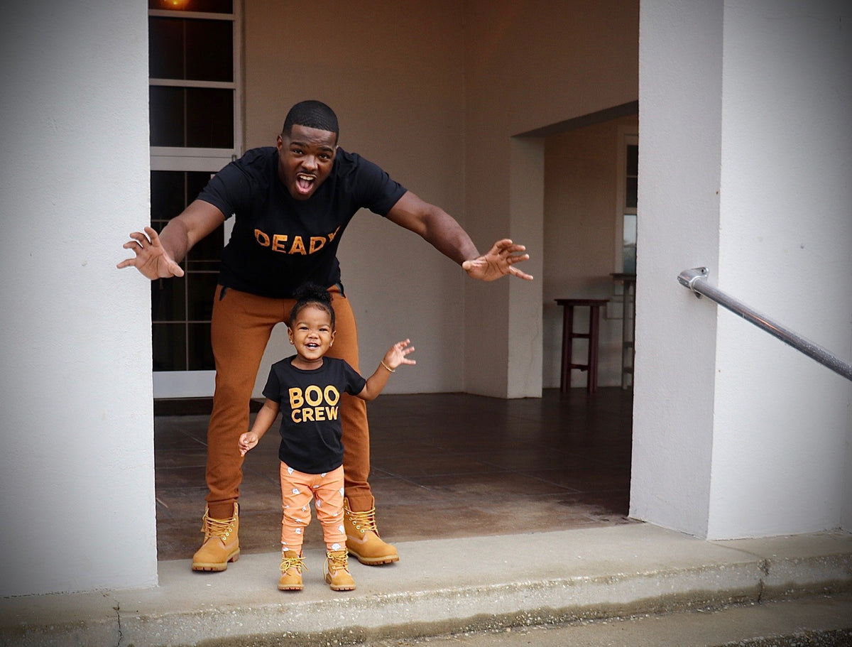 Cuddle Sleep Dream Leggings Ghosts on Orange Leggings