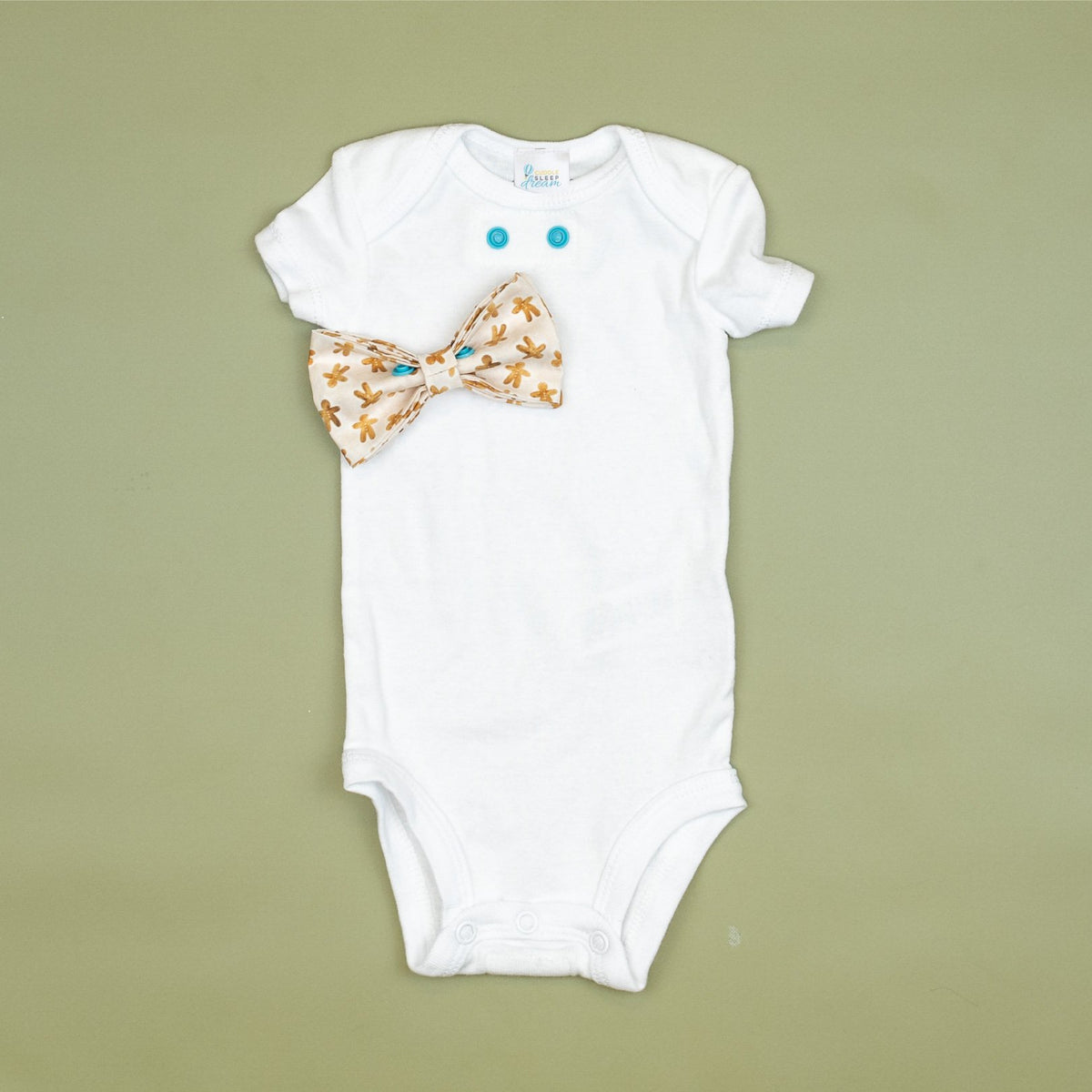 Cuddle Sleep Dream Bowtie Bodysuit Gingerbread Bowtie Bodysuit