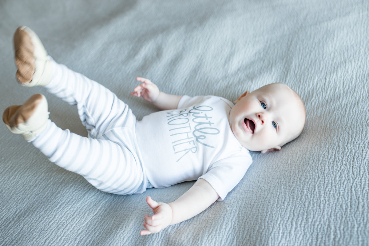 Cuddle Sleep Dream Slim Joggers Gray/White Striped French Terry Slim Joggers