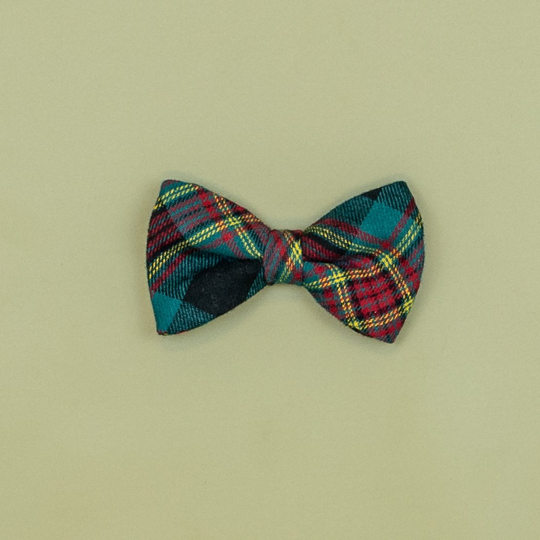 Cuddle Sleep Dream Bowtie Bodysuit Green Flannel Plaid Bowtie Bodysuit
