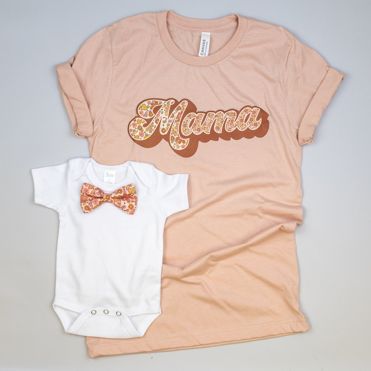 Cuddle Sleep Dream Groovy Mama | Peach Unisex Tshirt