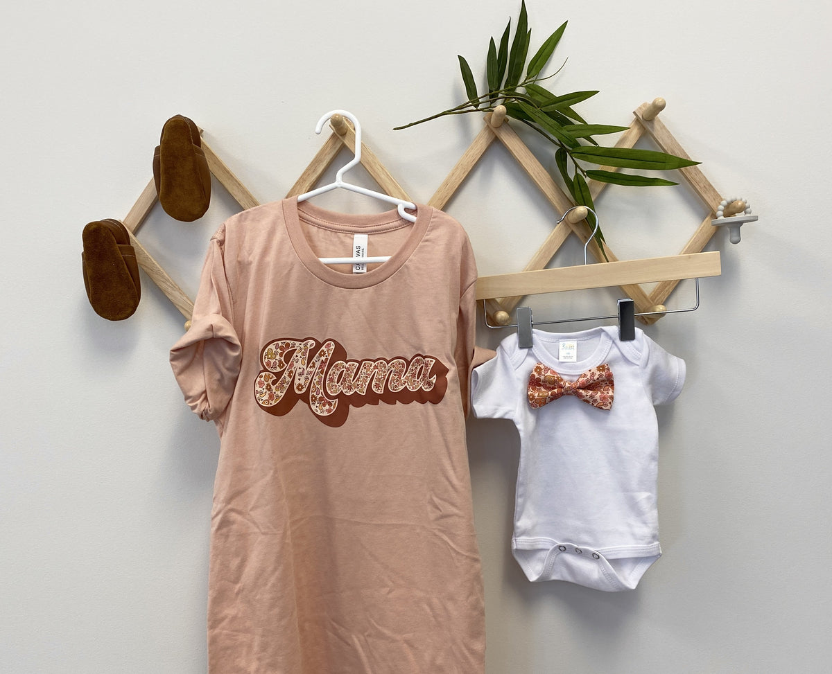 Cuddle Sleep Dream Groovy Mama | Peach Unisex Tshirt