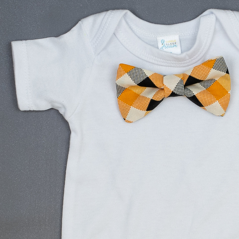 Cuddle Sleep Dream Bowtie Bodysuit Halloween Large Plaid Bowtie Bodysuit