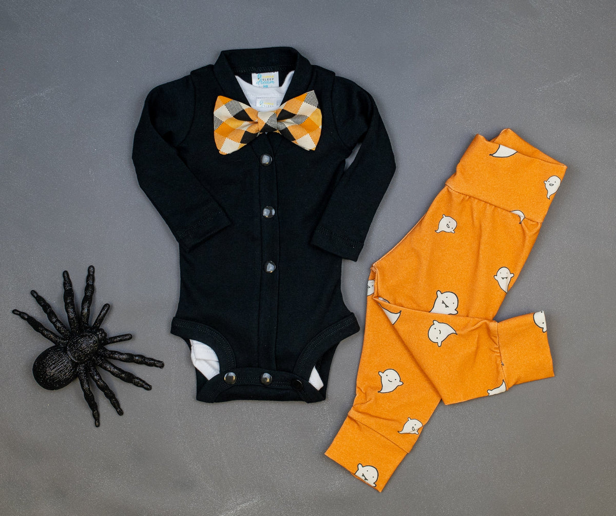 Cuddle Sleep Dream Bowtie Bodysuit Halloween Large Plaid Bowtie Bodysuit