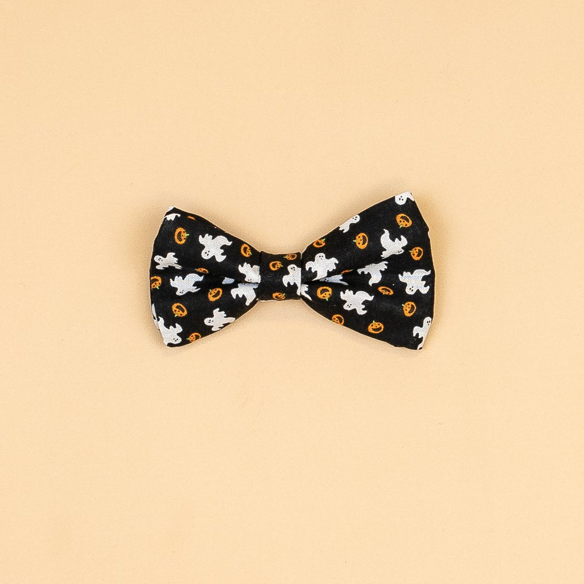 Cuddle Sleep Dream Ties Ghost &amp; Pumpkin Bowtie Halloween Snap-On Tie