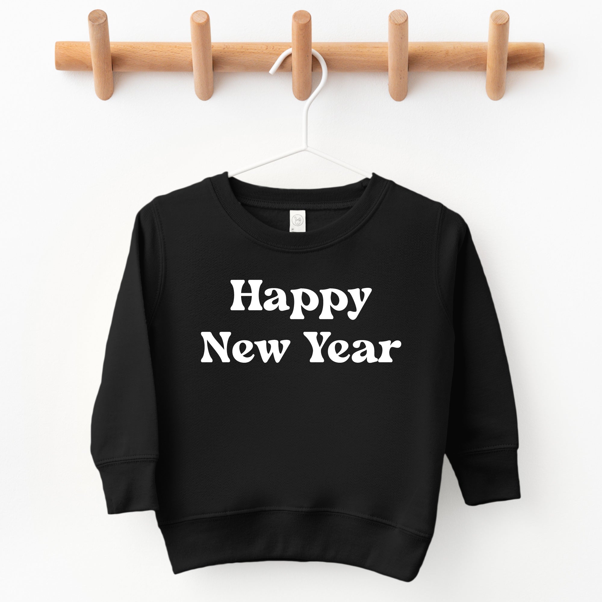 Cuddle Sleep Dream Happy New Year | Black Fleece Sweatshirt