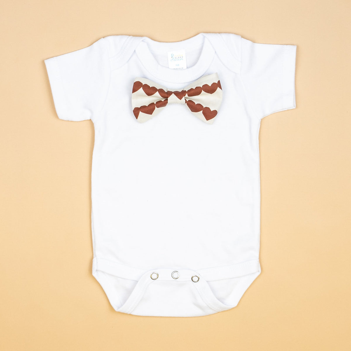 Cuddle Sleep Dream Bowtie Bodysuit Heartstrings in Rust Bowtie Bodysuit
