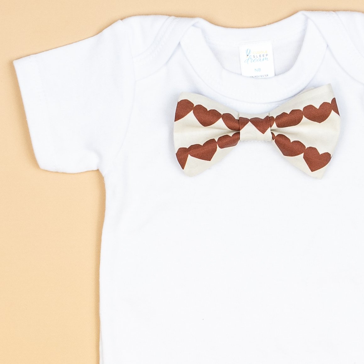 Cuddle Sleep Dream Bowtie Bodysuit Heartstrings in Rust Bowtie Bodysuit