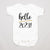 Cuddle Sleep Dream Newborn Long Sleeve Hello 2023 | White Bodysuit