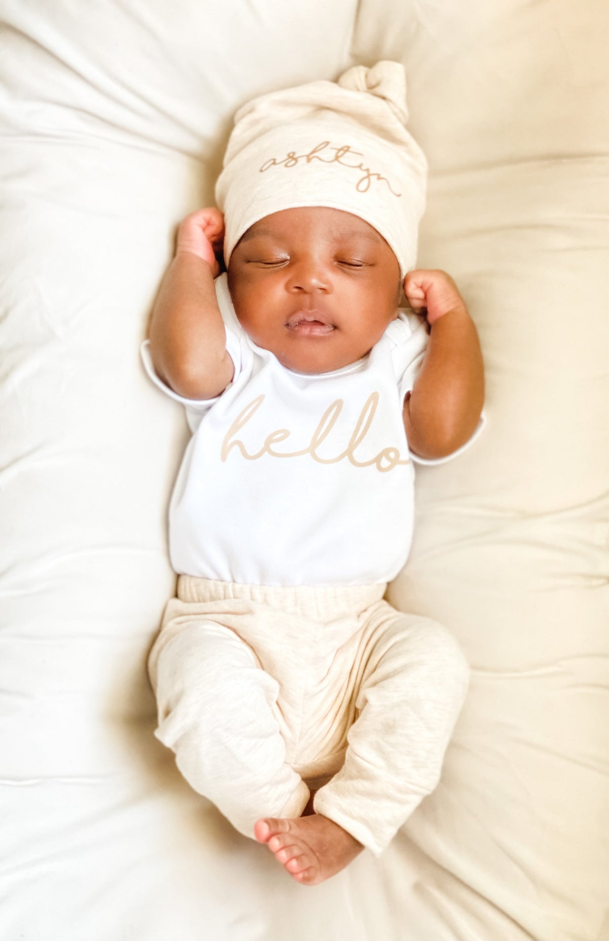 Cuddle Sleep Dream Hello in Tan Bodysuit