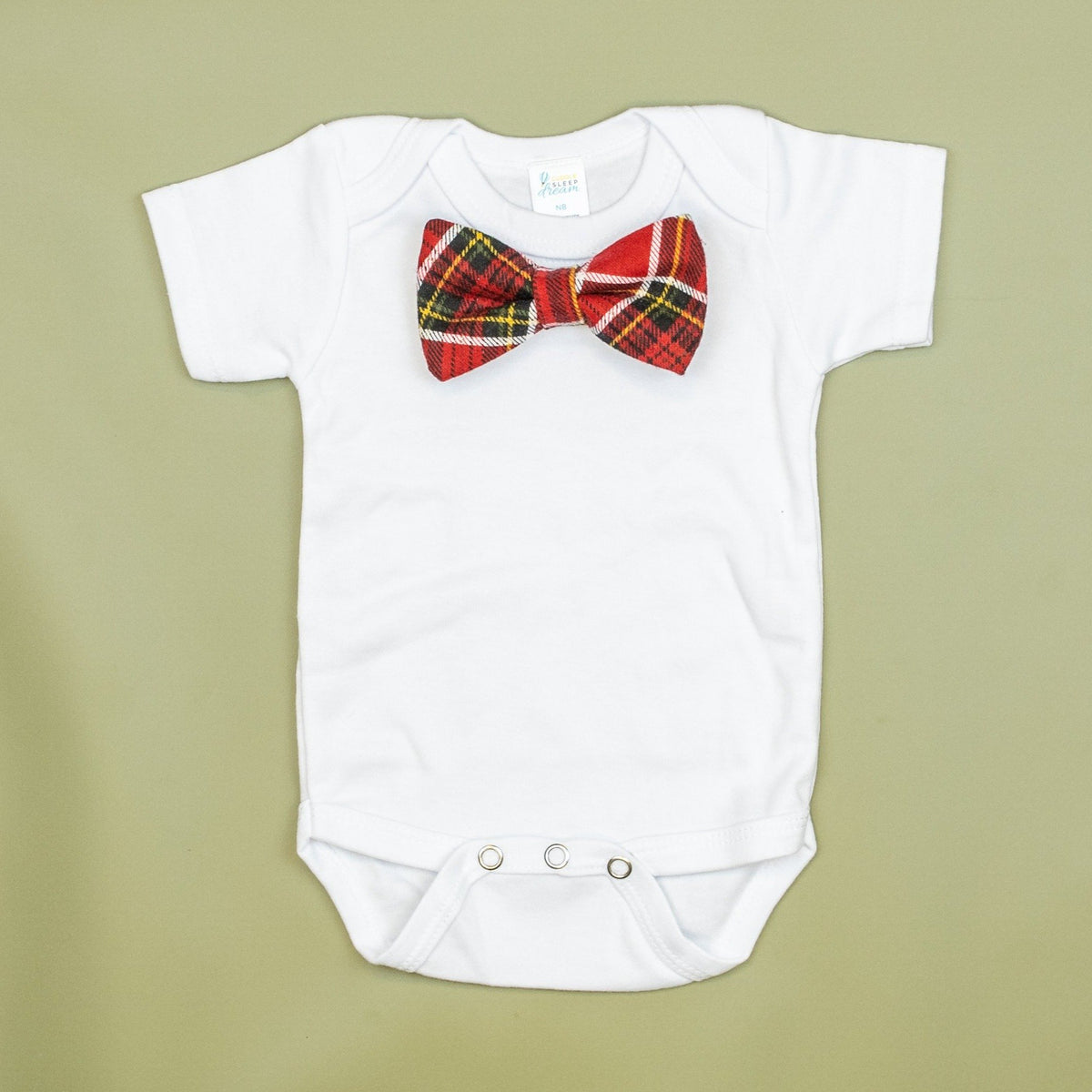 Cuddle Sleep Dream Bowtie Bodysuit Heritage Plaid Bowtie Bodysuit