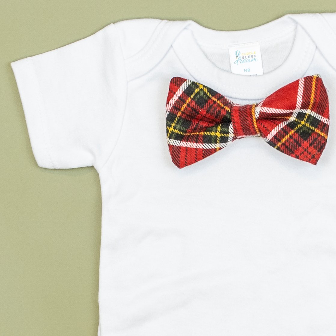 Cuddle Sleep Dream Bowtie Bodysuit Heritage Plaid Bowtie Bodysuit