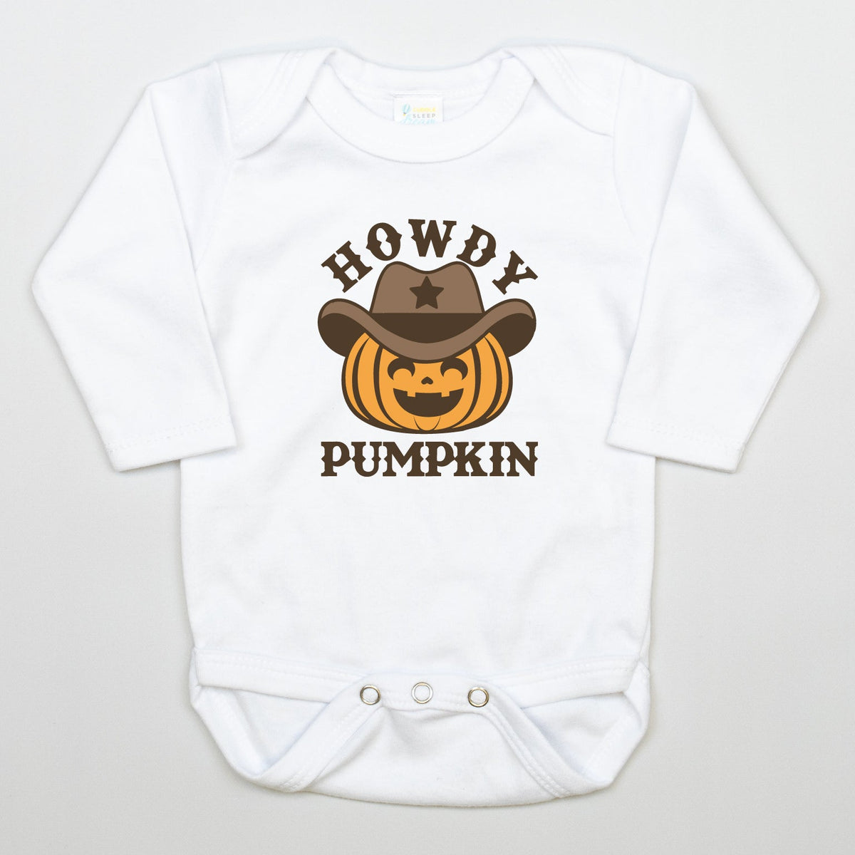 Cuddle Sleep Dream Howdy Pumpkin | White Bodysuit