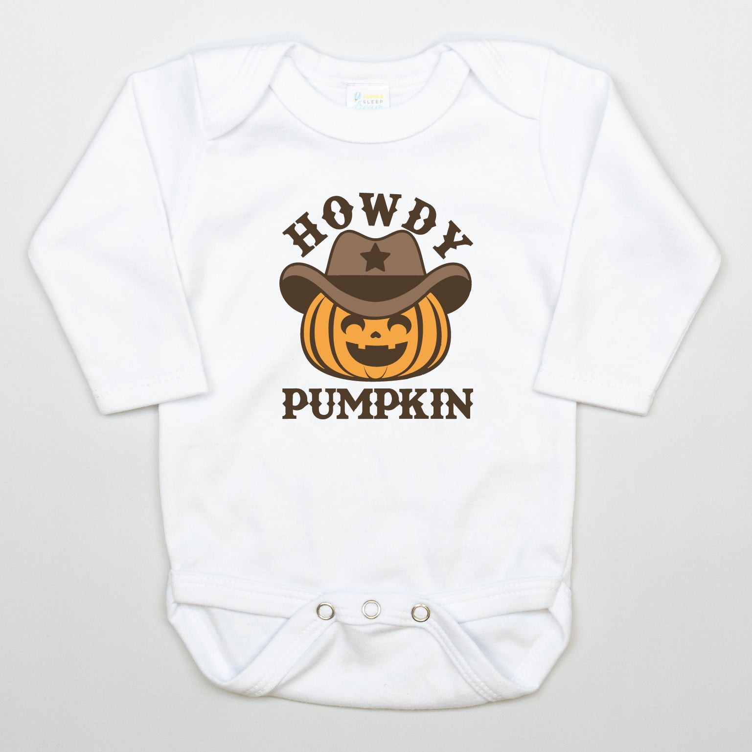 Cuddle Sleep Dream Howdy Pumpkin | White Bodysuit
