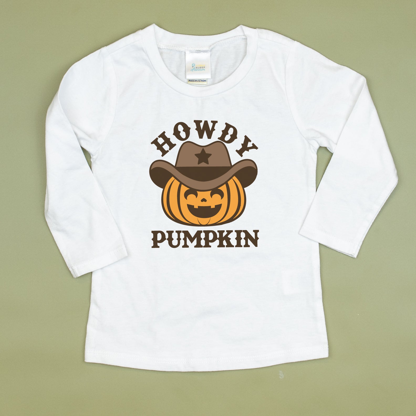 Cuddle Sleep Dream Howdy Pumpkin | White Tshirt
