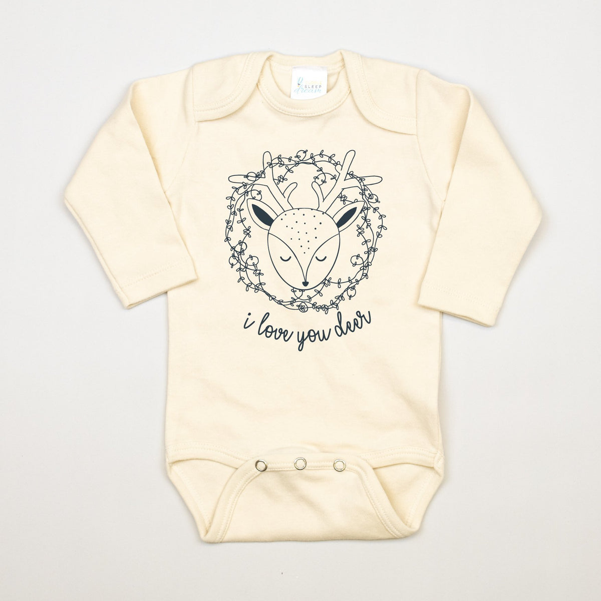 Cuddle Sleep Dream I Love You Deer | Natural Onesie
