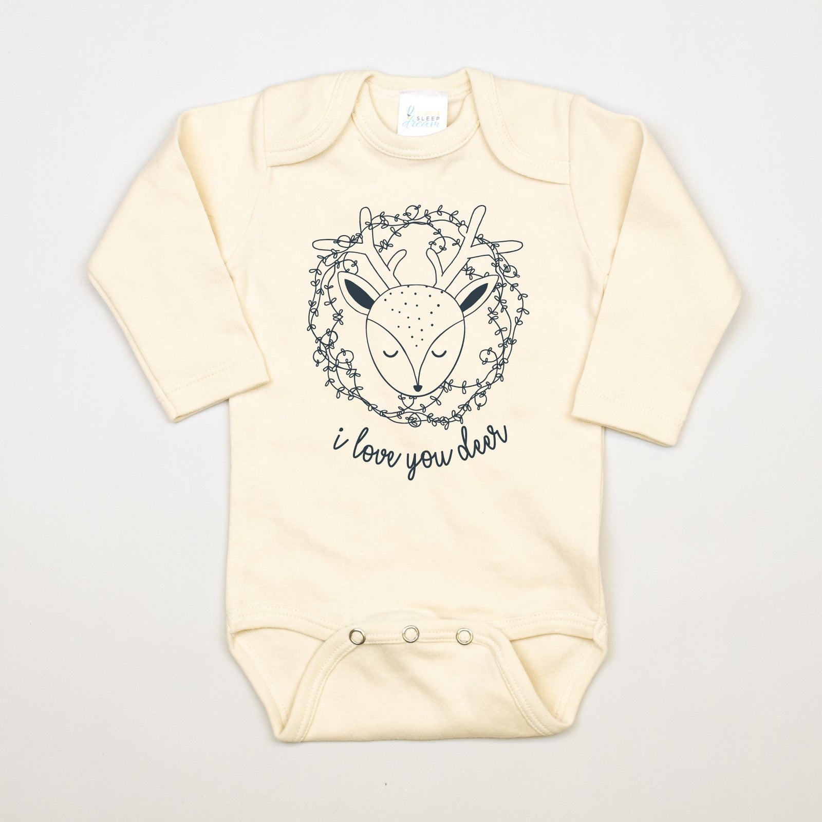 Cuddle Sleep Dream I Love You Deer | Natural Onesie