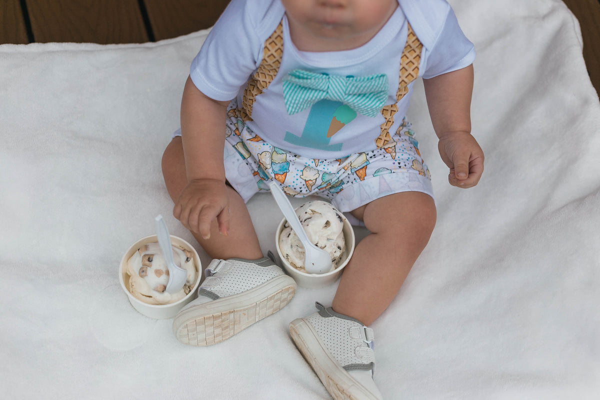 Cuddle Sleep Dream Oh Snap Ice Cream 1st Birthday Onesie
