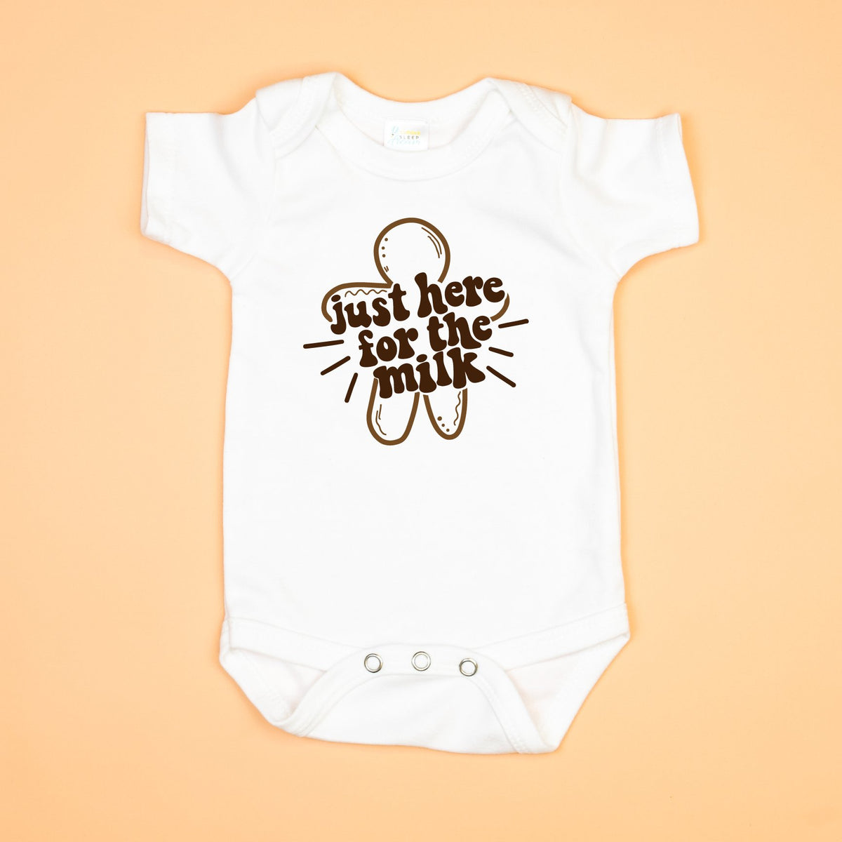 Cuddle Sleep Dream Newborn Short Sleeve Just Here for the Milk Bodysuit