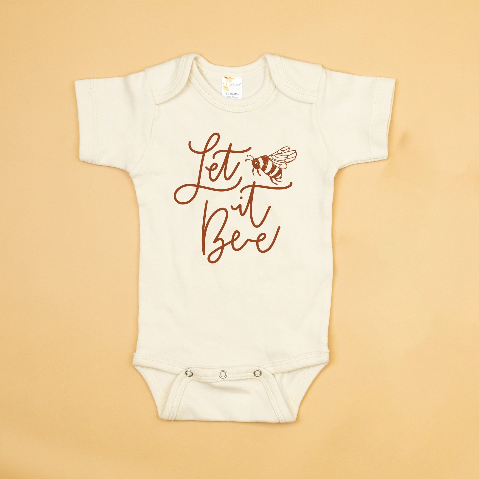 Cuddle Sleep Dream 0-3m Short Sleeve (Natural) Let it Bee Bodysuit