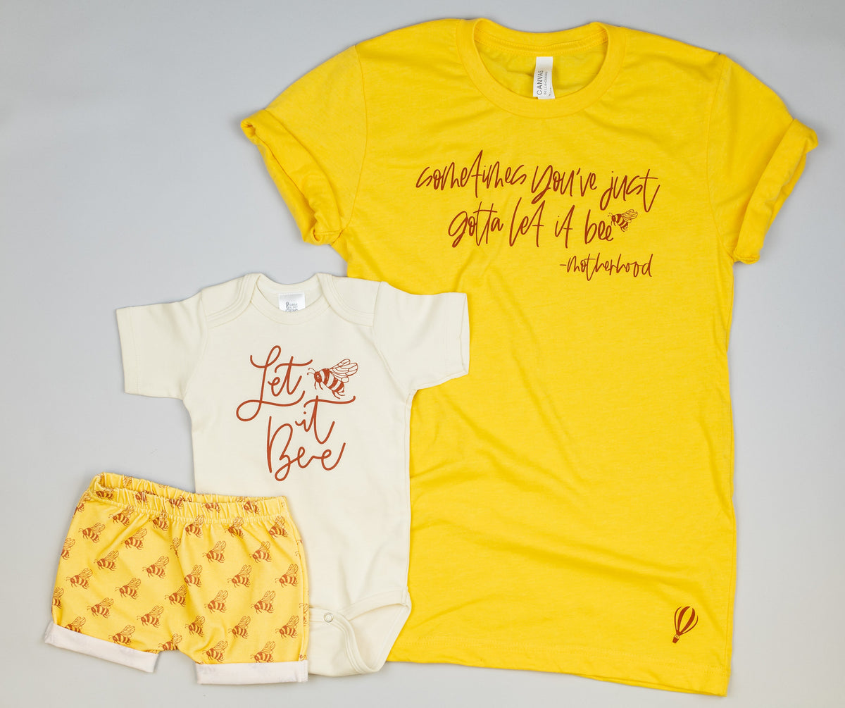 Cuddle Sleep Dream Adult Tees Let it Bee #Motherhood | Yellow Unisex Tshirt