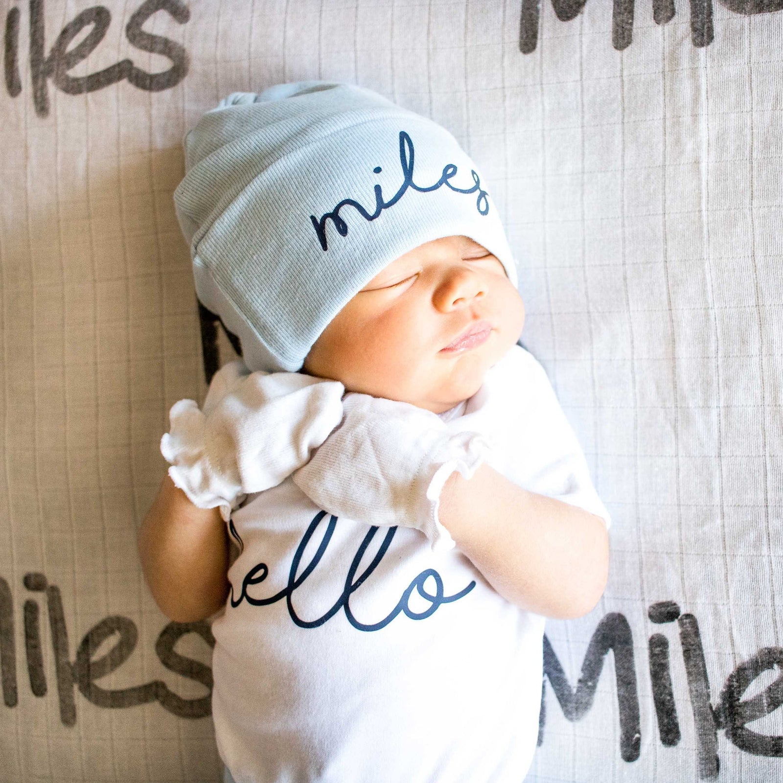 Cuddle Sleep Dream Knot Hat Light Blue Knot Hat