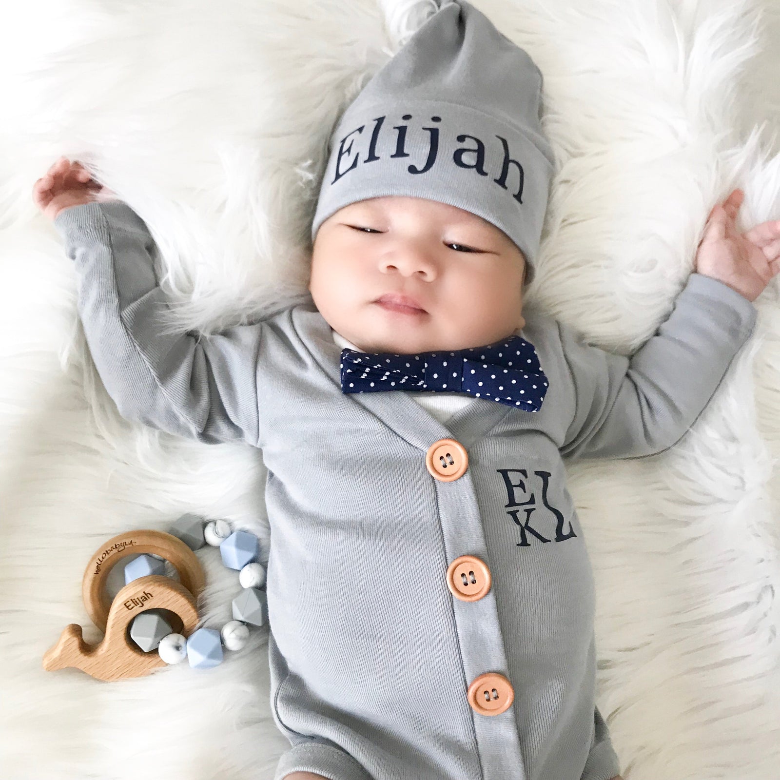 Cuddle Sleep Dream Knot Hat Light Gray Knot Hat