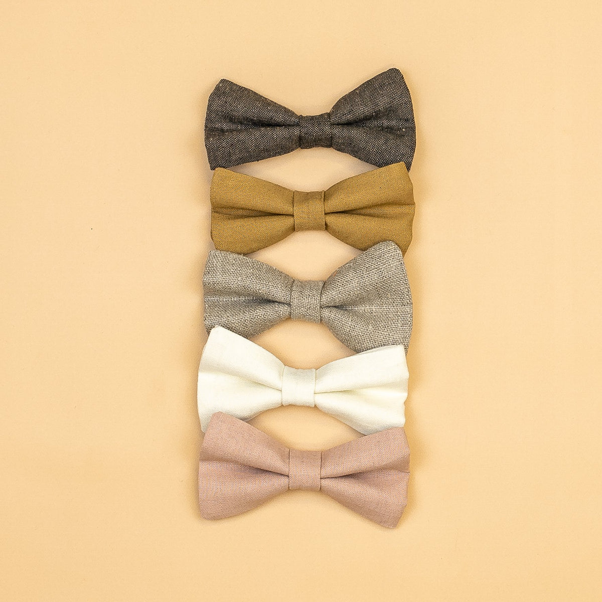 Cuddle Sleep Dream Ties Linen Snap-On Bow Ties