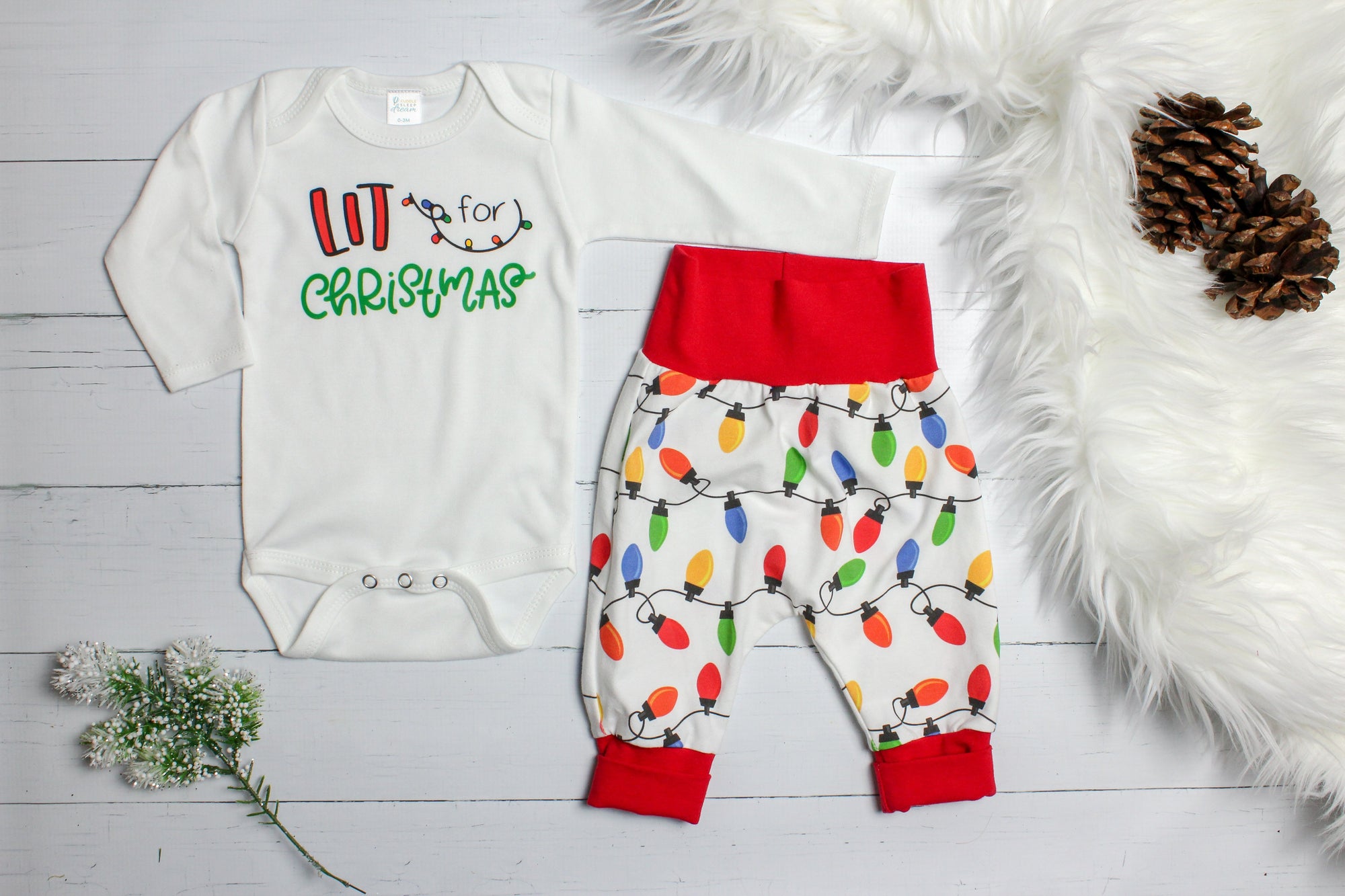 Cuddle Sleep Dream Lit for Christmas | White Onesie