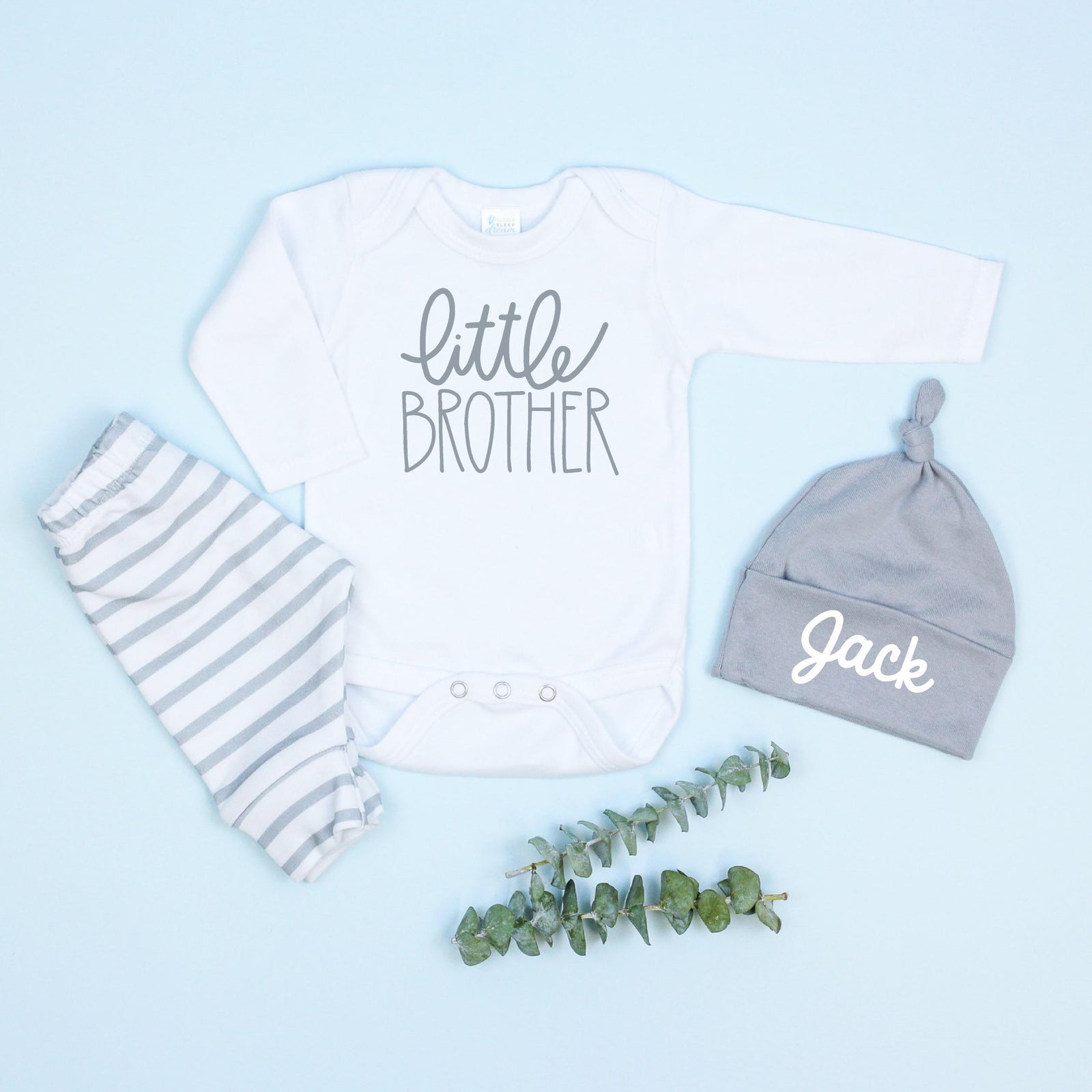 Little Brother Bundle | Script Style, Gray