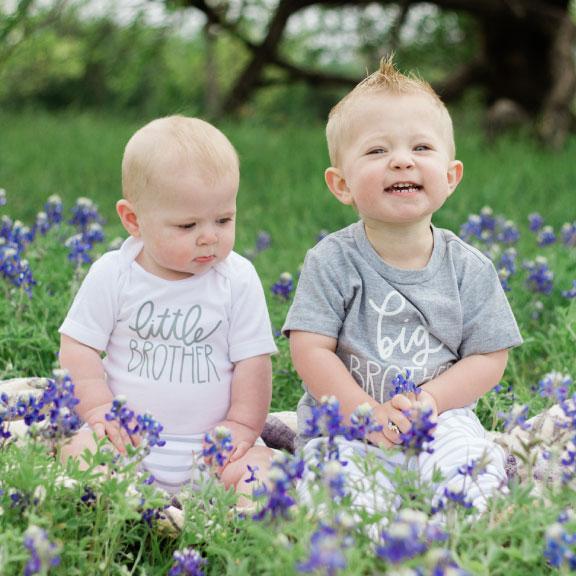 Little Brother Bundle | Script Style, Gray