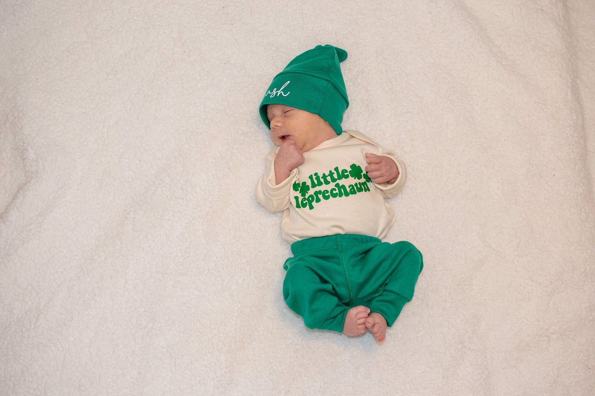 Cuddle Sleep Dream Little Leprechaun | Natural Bodysuit