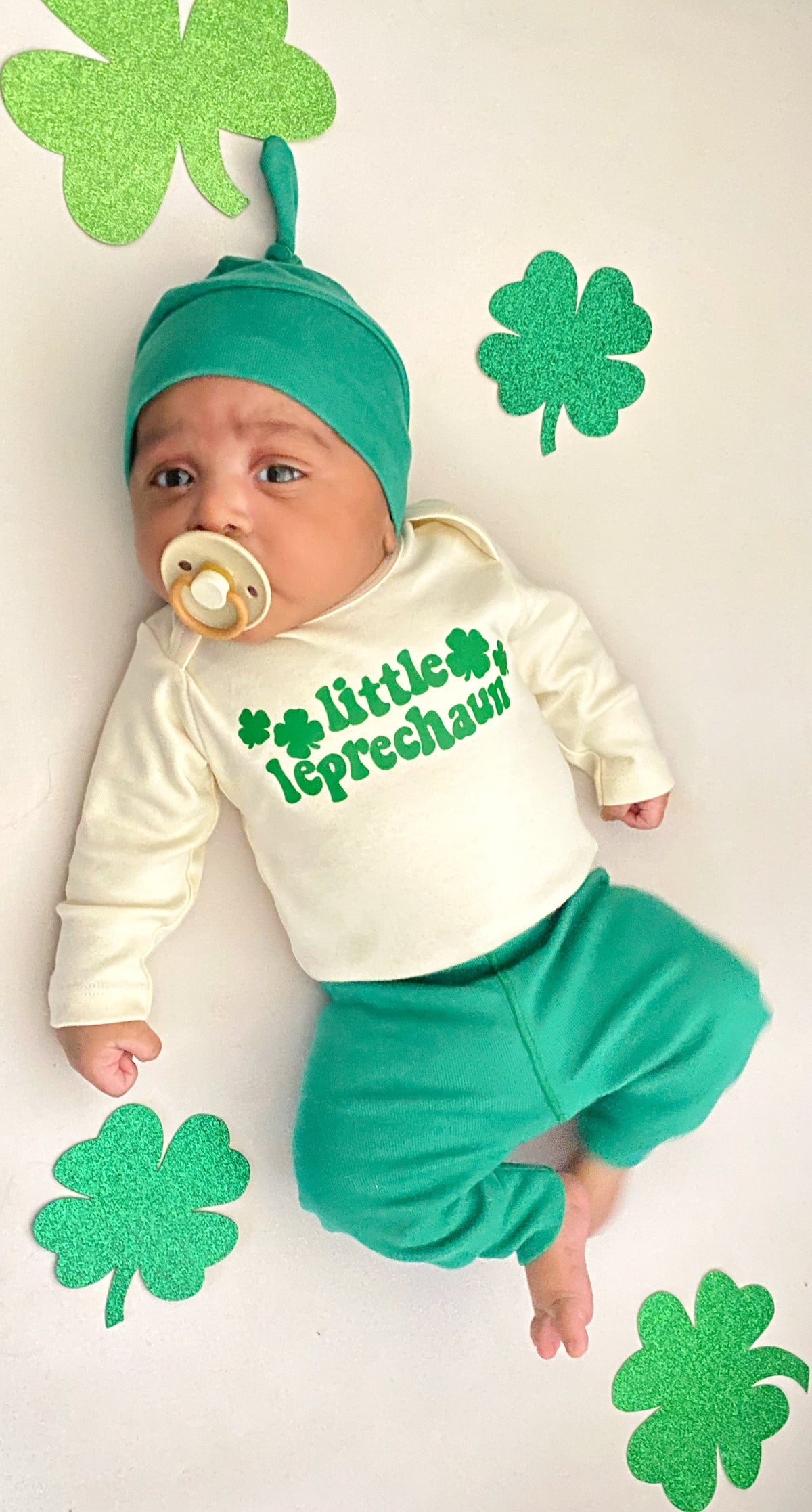 Cuddle Sleep Dream Little Leprechaun | Natural Bodysuit