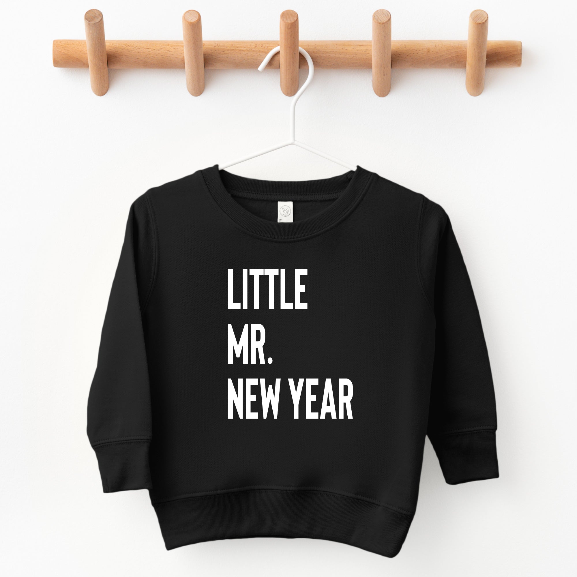 Cuddle Sleep Dream Little Mr. New Year | Black Fleece Sweatshirt