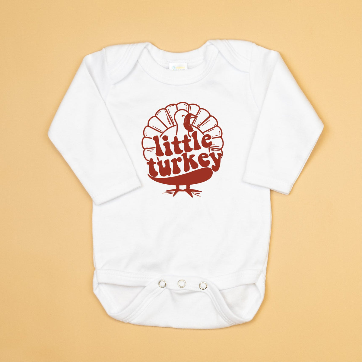 Cuddle Sleep Dream Newborn Long Sleeve Little Turkey Onesie