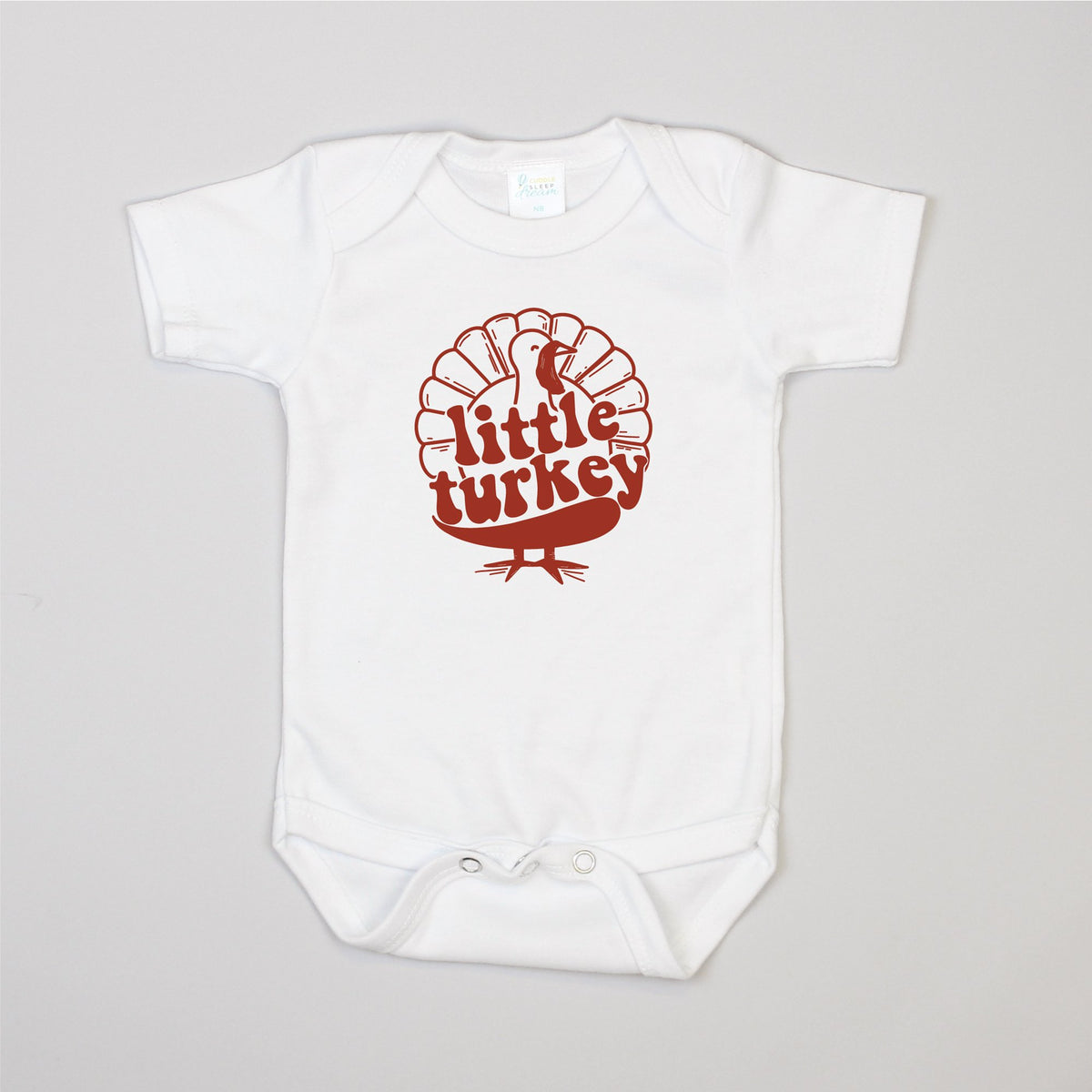 Cuddle Sleep Dream Newborn Short Sleeve Little Turkey Onesie