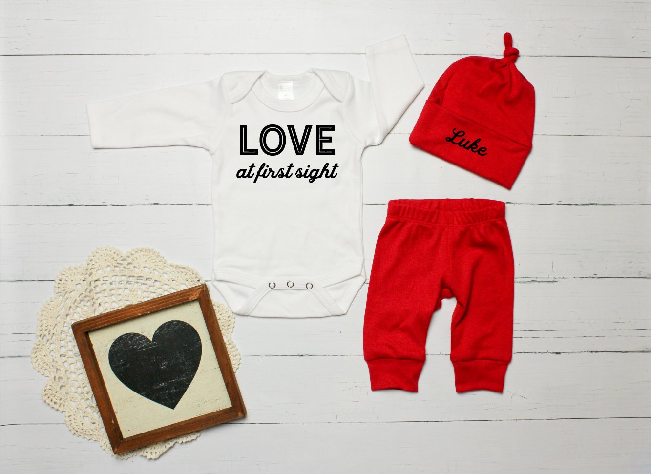 Cuddle Sleep Dream Love at First Sight | White Onesie | Black Writing
